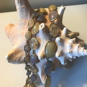 Multi strand stone necklace